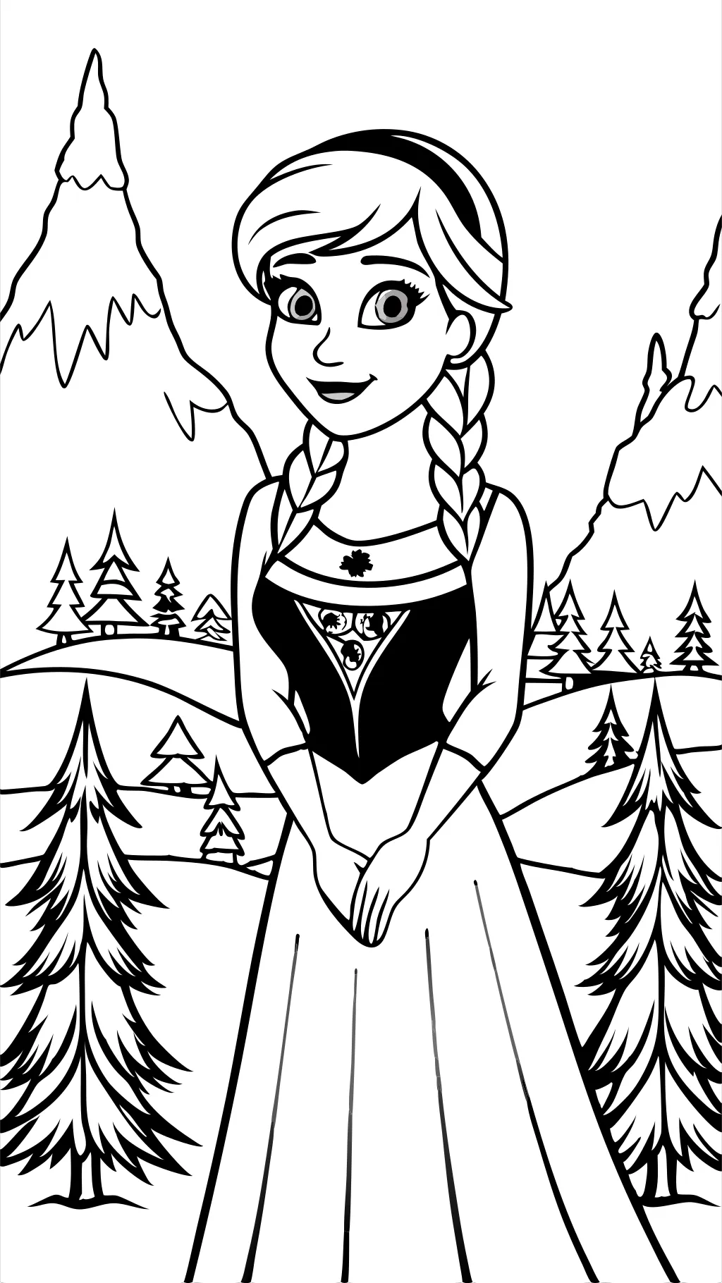 coloriage anna gelé